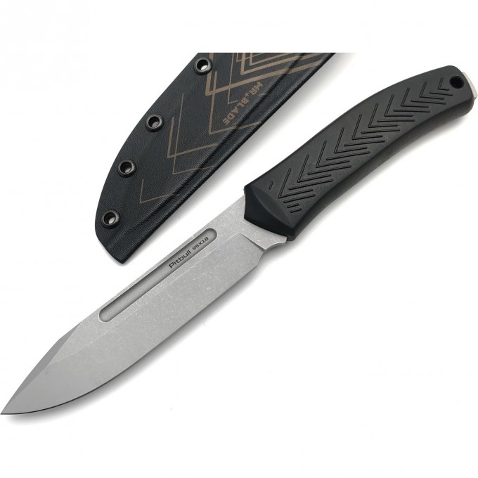 Нож MR BLADE PITBULL (95X18 Stonewash, Elastron Black) MB373-SW