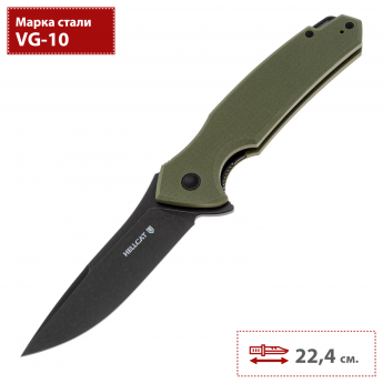 Нож складной MR BLADE HELLCAT MINI (VG10 BSW, G10 Olive)