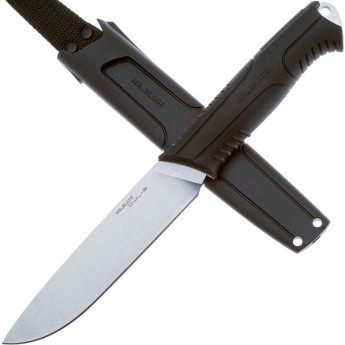 Туристический нож MR.BLADE OWL-B STONEWASH сталь 8Cr14MoV, рукоять Black TPR
